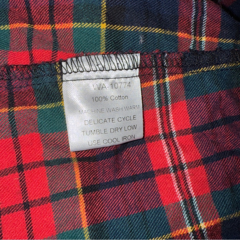 Kiel James Patrick Red and Green Plaid Long Sleeve Dress - Picture 5 of 11